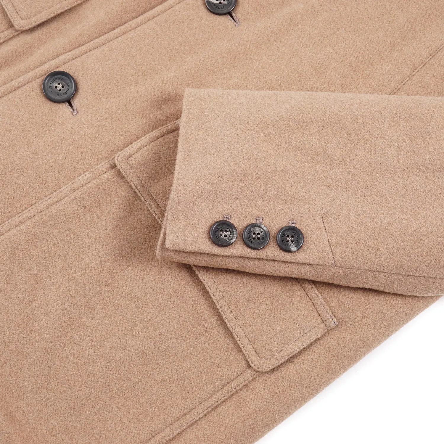 Brunello Cucinelli Cashmere Coat with Shearling Lining Clothing_Brunello-Cucinelli