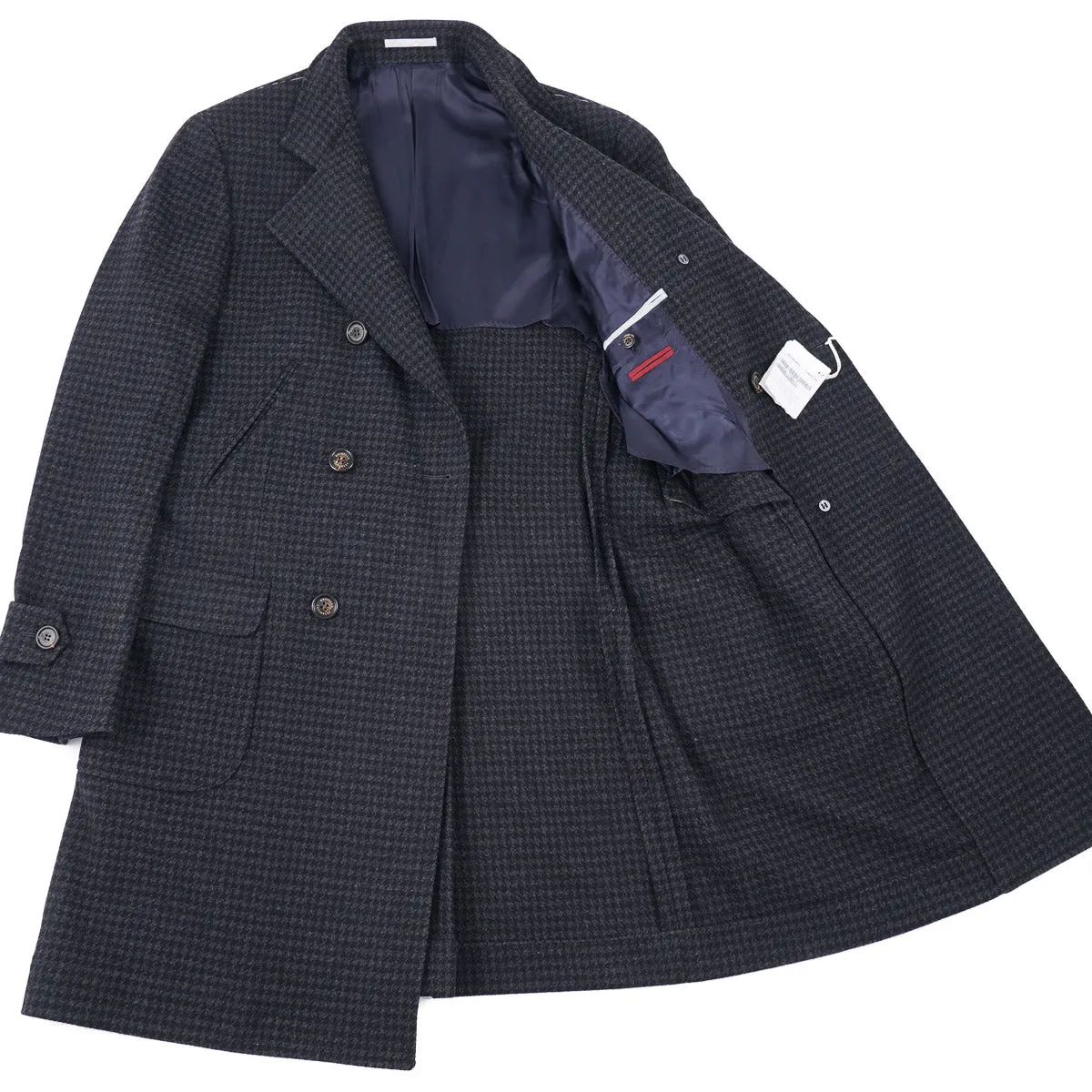 Brunello Cucinelli Houndstooth Wool Overcoat Clothing_Brunello-Cucinelli
