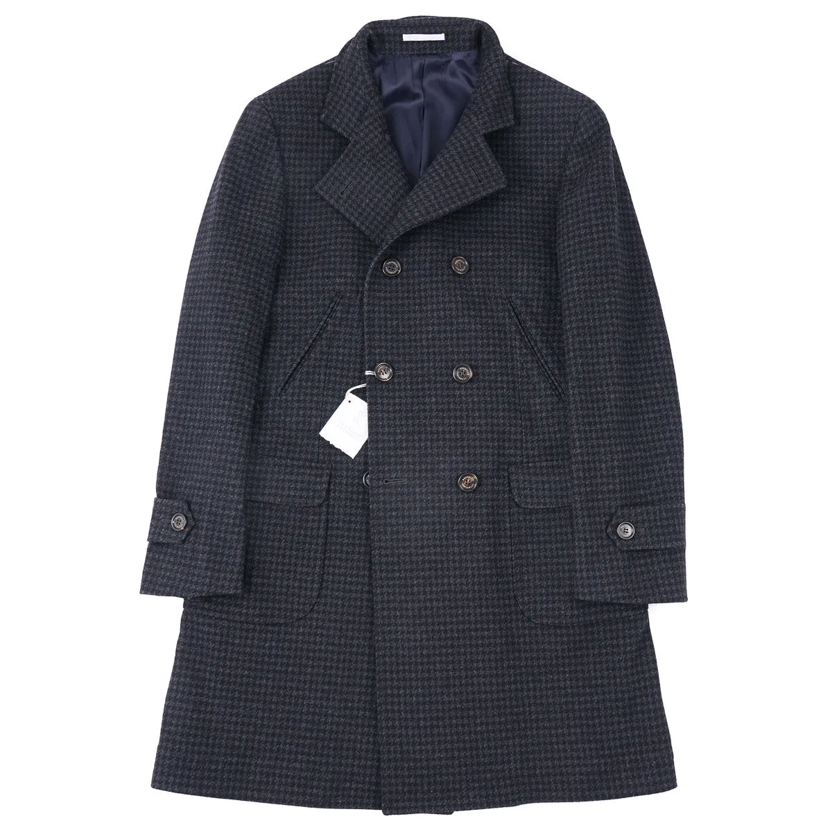 Brunello Cucinelli Houndstooth Wool Overcoat Clothing_Brunello-Cucinelli