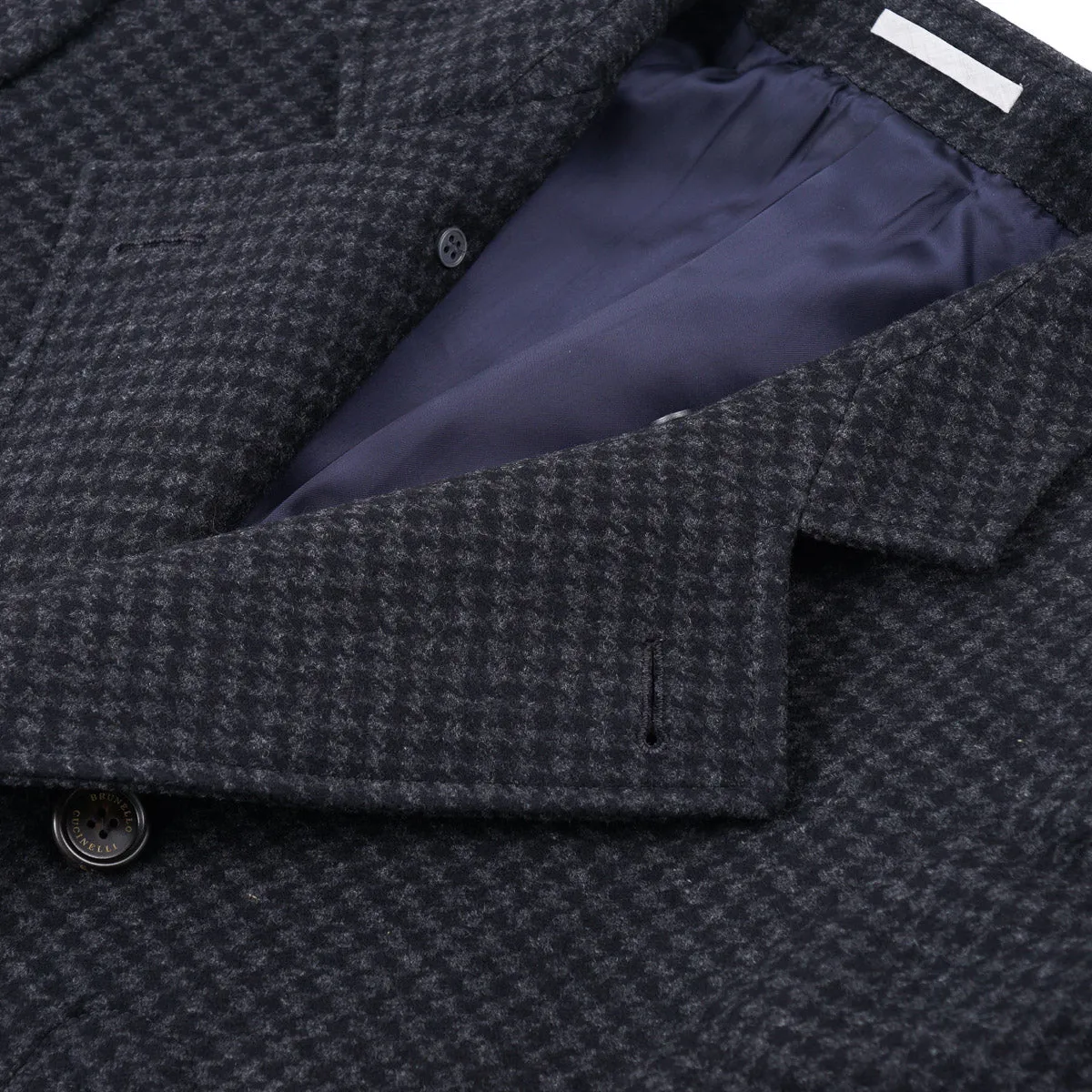Brunello Cucinelli Houndstooth Wool Overcoat Clothing_Brunello-Cucinelli