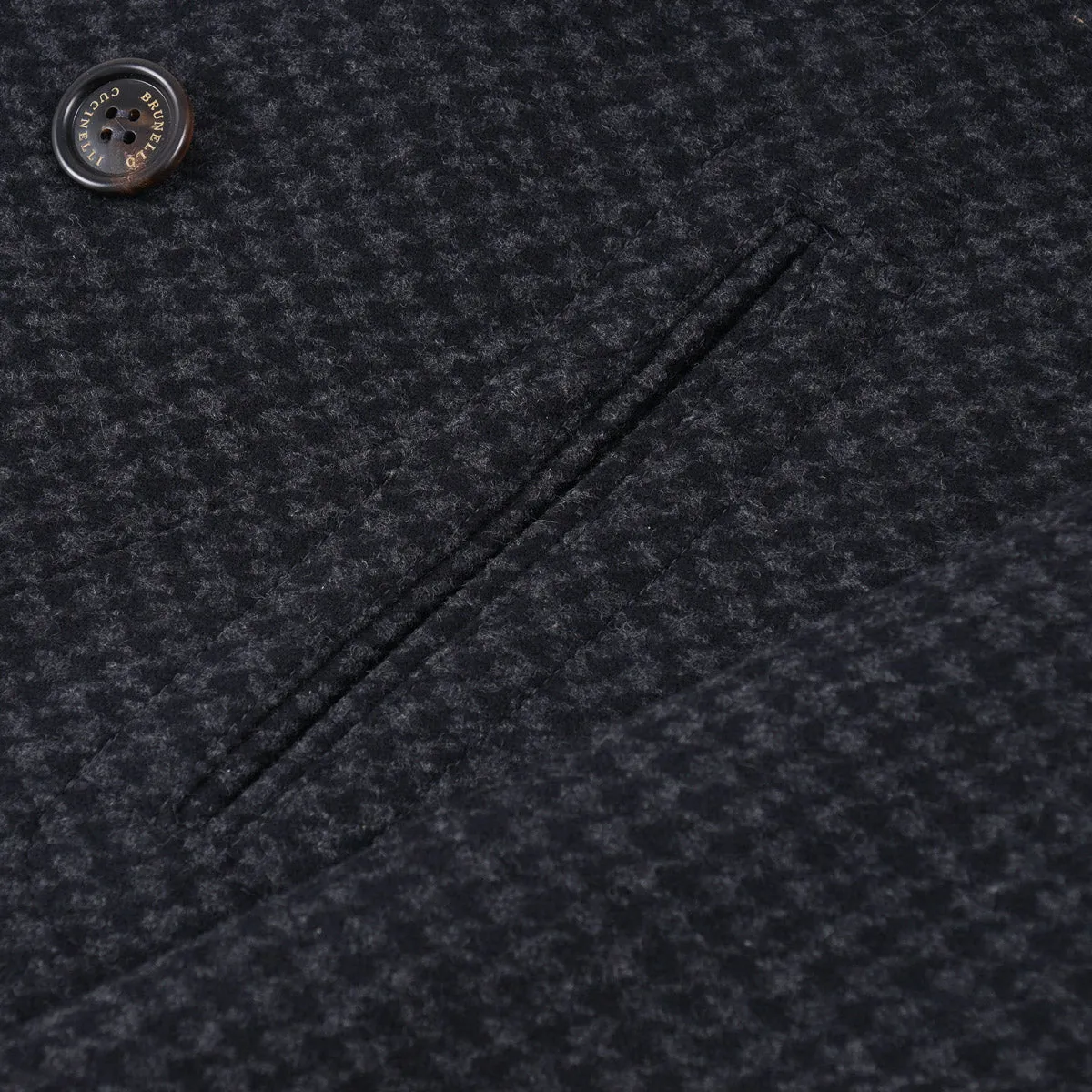 Brunello Cucinelli Houndstooth Wool Overcoat Clothing_Brunello-Cucinelli