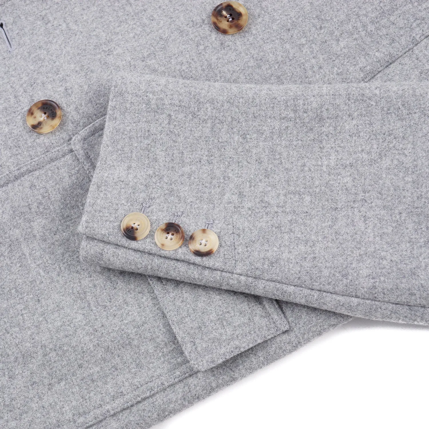 Brunello Cucinelli Light Gray Wool Coat Clothing_Brunello-Cucinelli