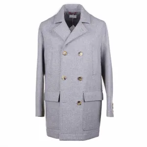 Brunello Cucinelli Light Gray Wool Coat Clothing_Brunello-Cucinelli