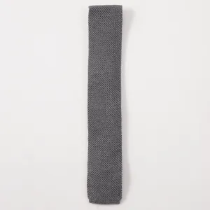 Brunello Cucinelli Medium Gray Knit Cotton Tie Clothing_Brunello-Cucinelli