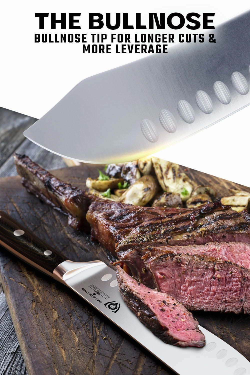 Bull Nose Butcher & Breaking Knife 8" | Gladiator Series | NSF Certified | Dalstrong 