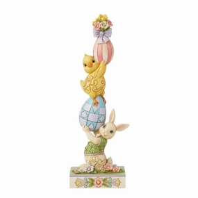 Bunny and Eggs Stacked Fig figurines,decorative figurines,home accents