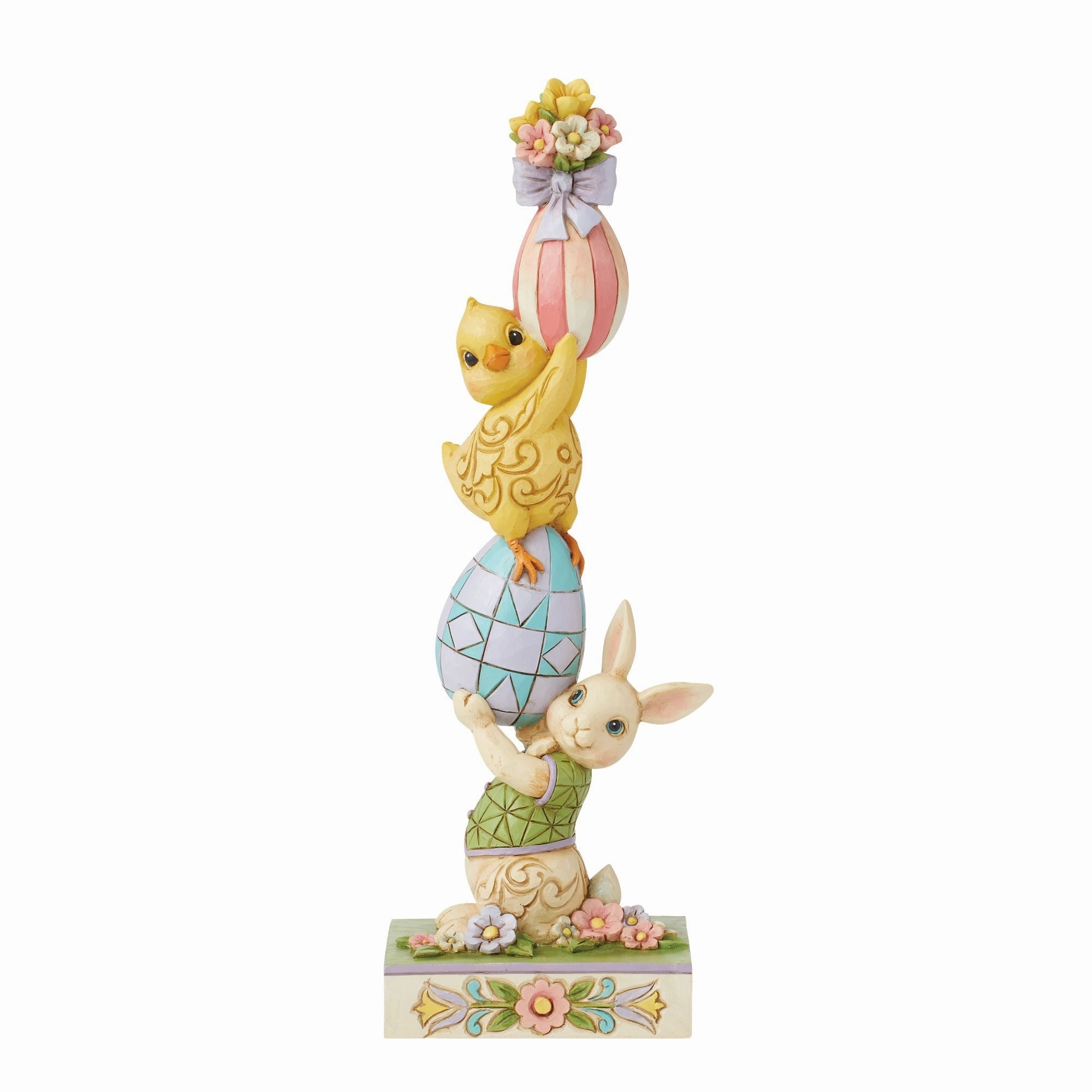 Bunny and Eggs Stacked Fig figurines,decorative figurines,home accents