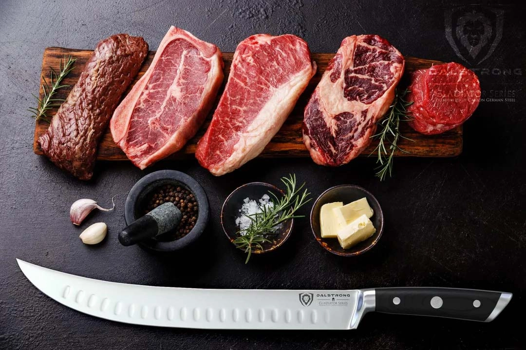 Butcher's Breaking Cimiter Knife 10" | Gladiator Series | NSF Certified | Dalstrong 