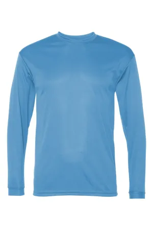 C2 Sport Mens Performance Moisture Wicking Long Sleeve Crewneck T-Shirt - Columbia Blue Clothing C2-Sport