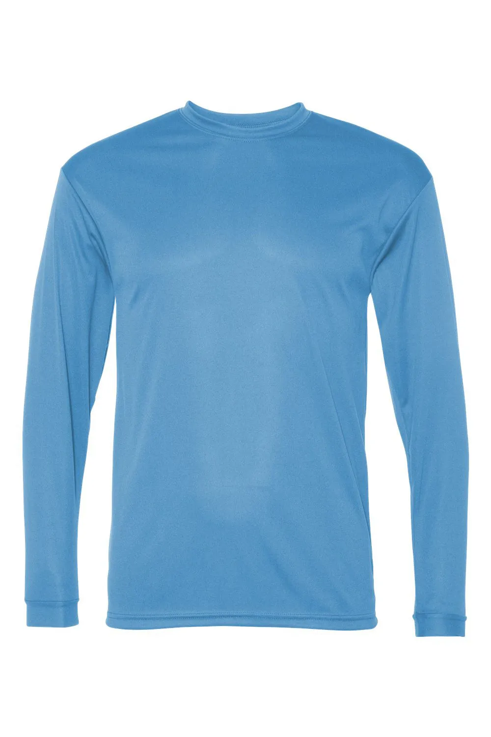 C2 Sport Mens Performance Moisture Wicking Long Sleeve Crewneck T-Shirt - Columbia Blue Clothing C2-Sport