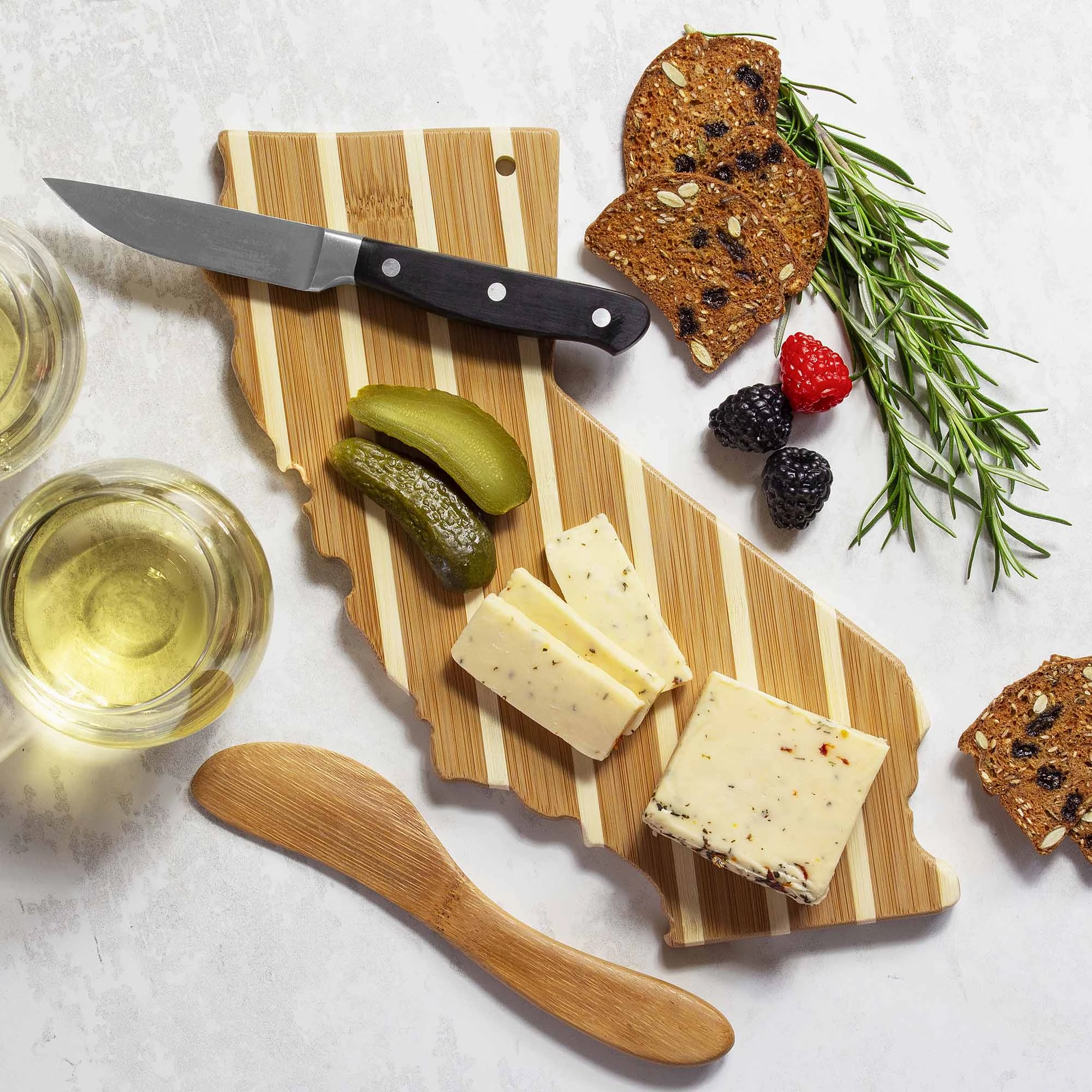 California Serving Board with Spreader Knife Gift Set