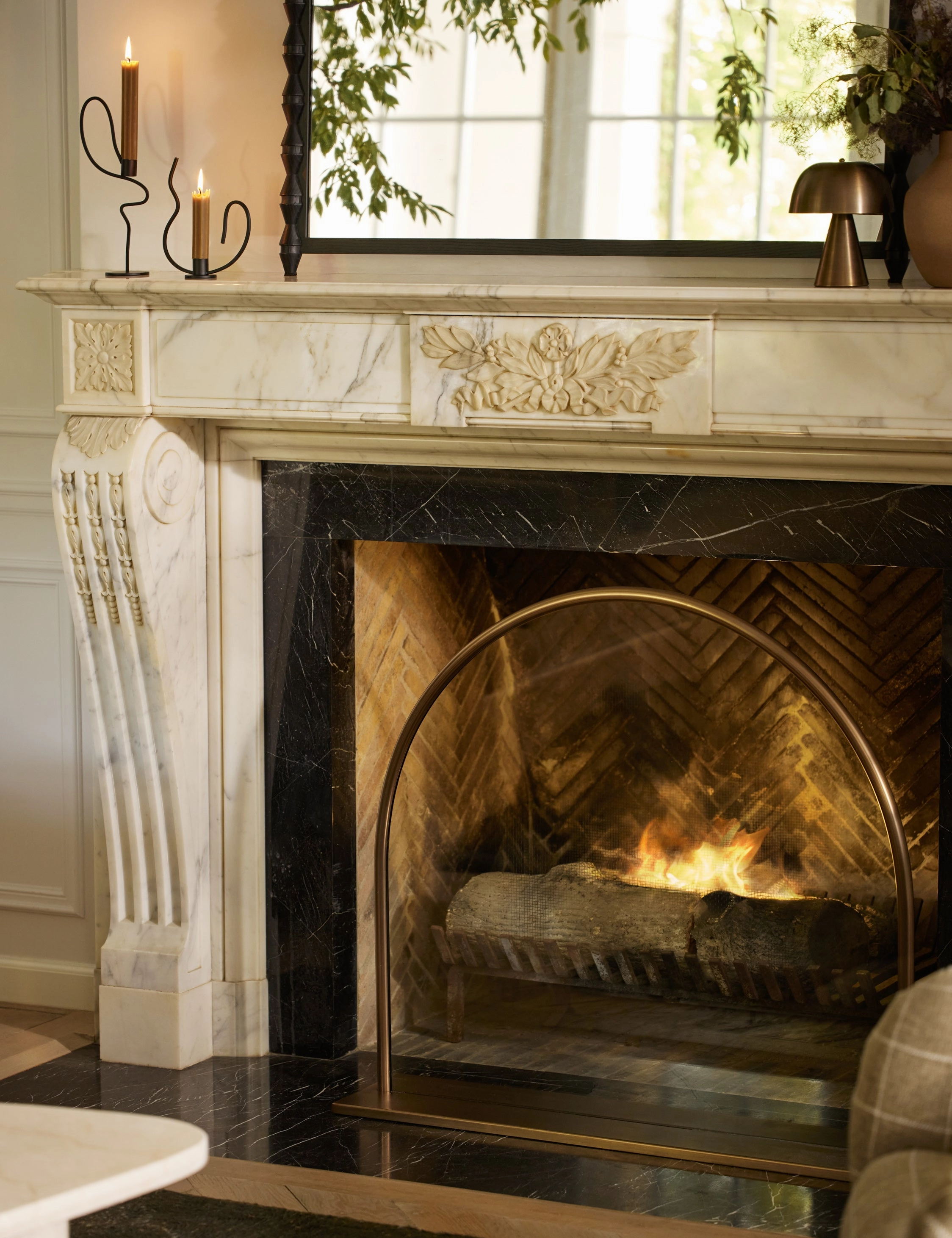 Callion Glass Fireplace Screen home decor,home accents,interior accessories