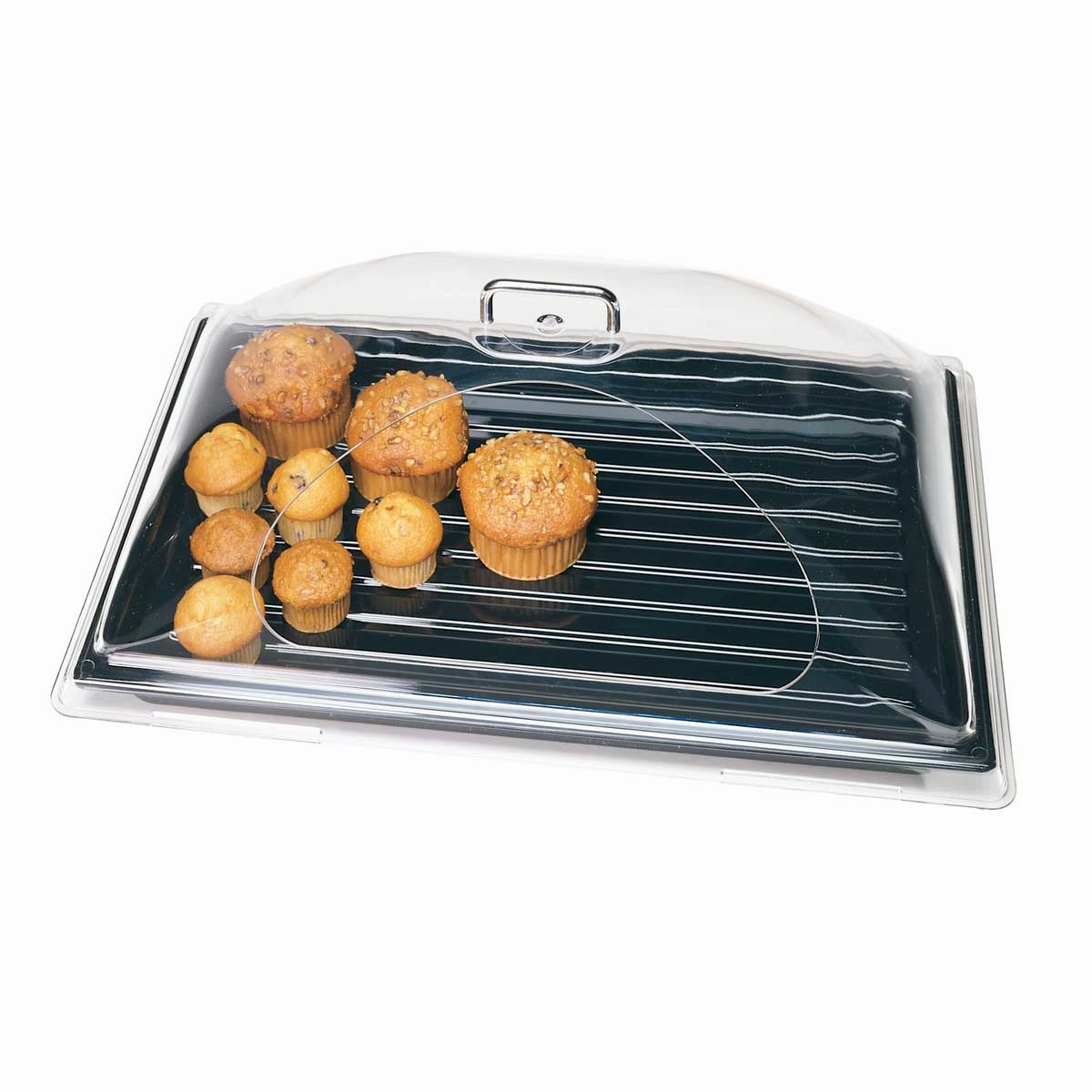 Cambro DD1220SCW135 Camwear Display Dome Cover w/ Side Cut, Clear, 12" x 20"