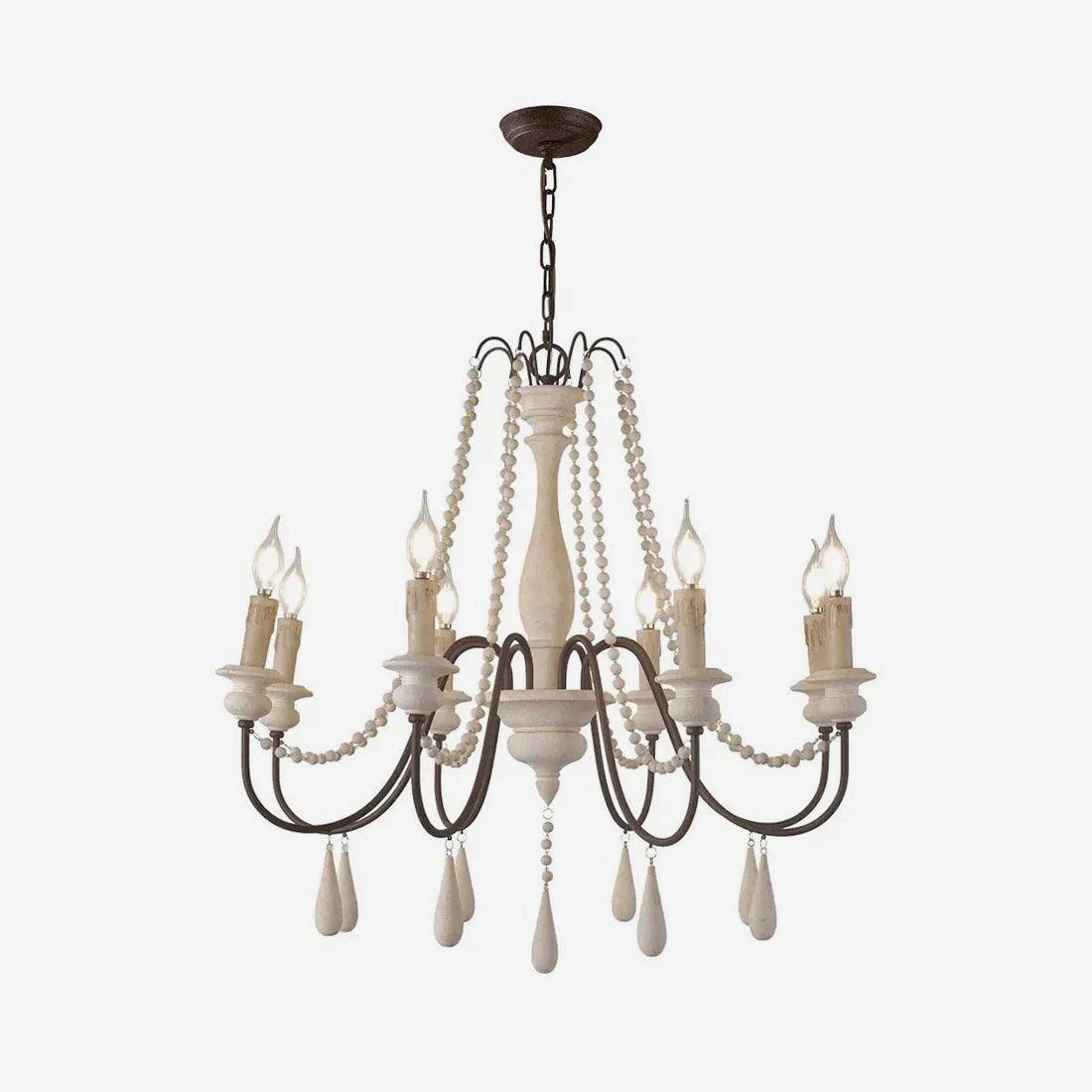 Candle Style Beaded Chandelier