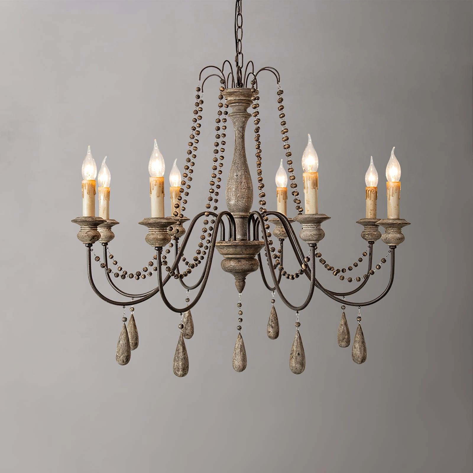 Candle Style Beaded Chandelier