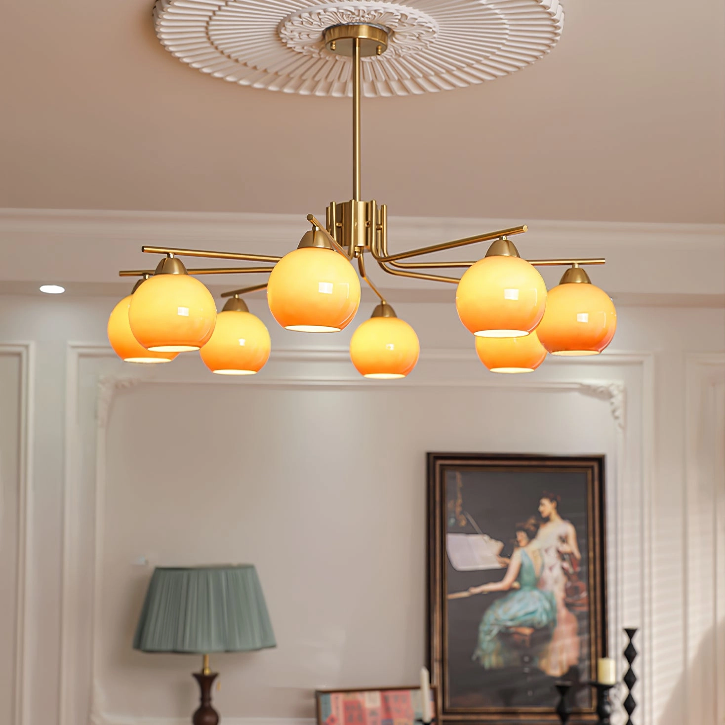 Caramel Sphere Chandelier