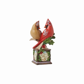 Cardinal Pair on Pedestal Fig figurines,decorative figurines,home accents