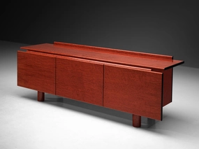 Carlo Marelli & Massimo Molteni 'Tula' Sideboard in Red Birdseye Maple storage cabinet,organizer,furniture storage
