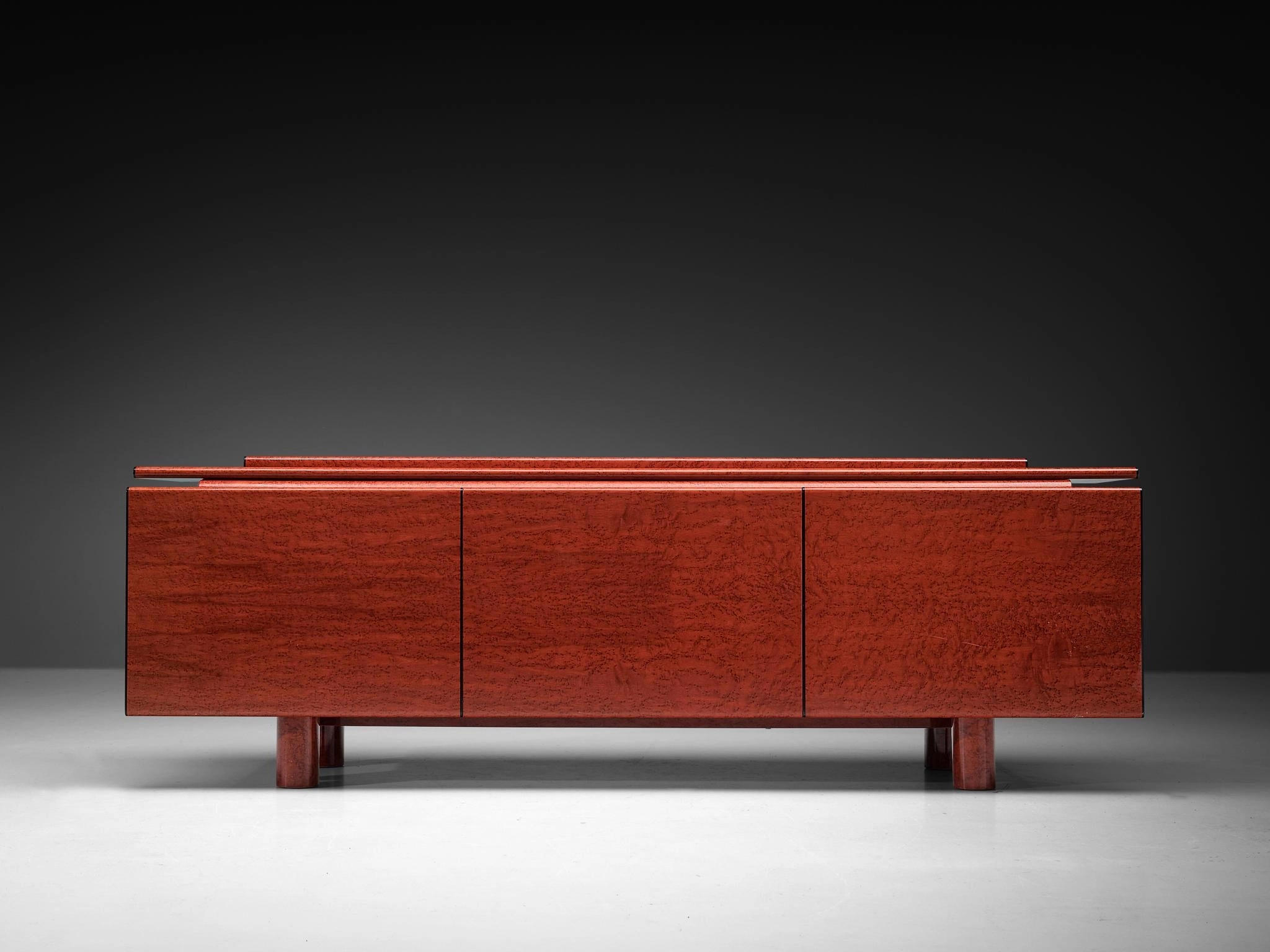 Carlo Marelli & Massimo Molteni 'Tula' Sideboard in Red Birdseye Maple