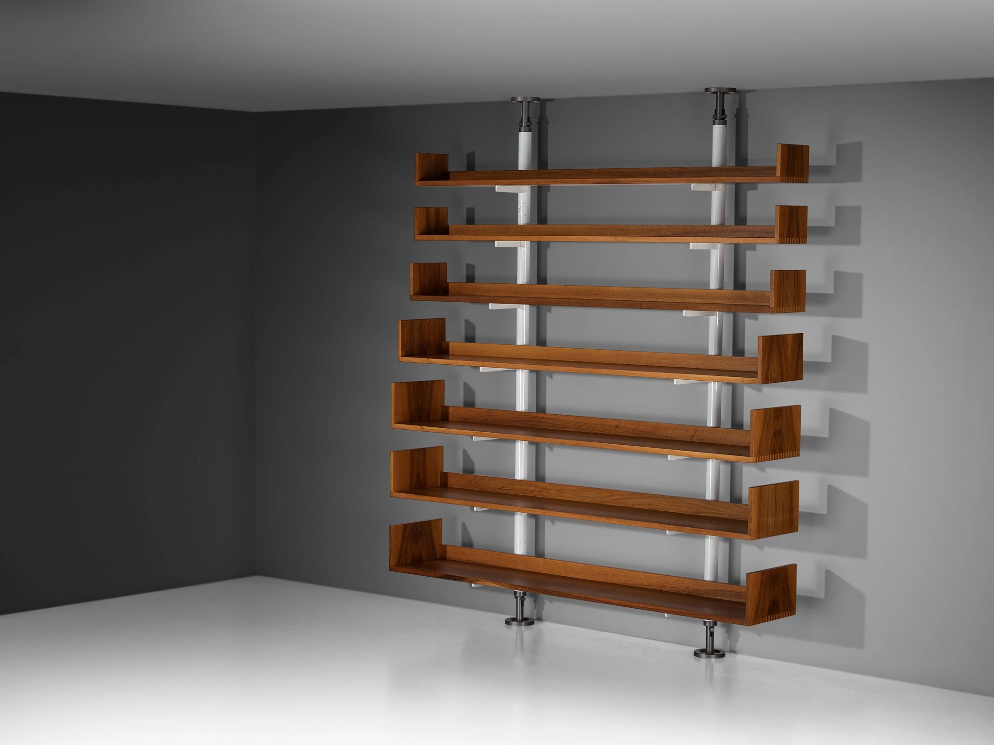 Carlo Scarpa for Bernini '795' Library in Metal and Walnut