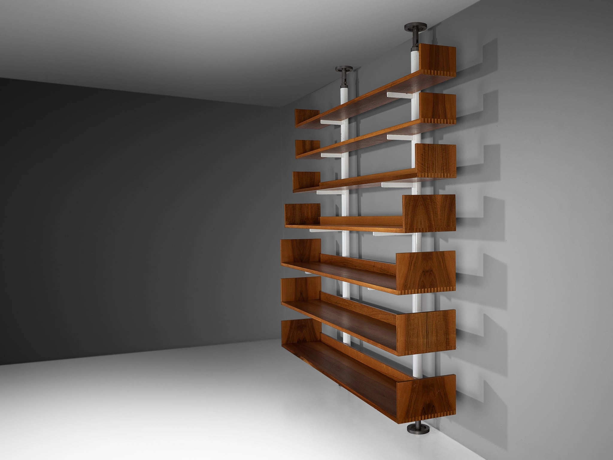 Carlo Scarpa for Bernini '795' Library in Metal and Walnut