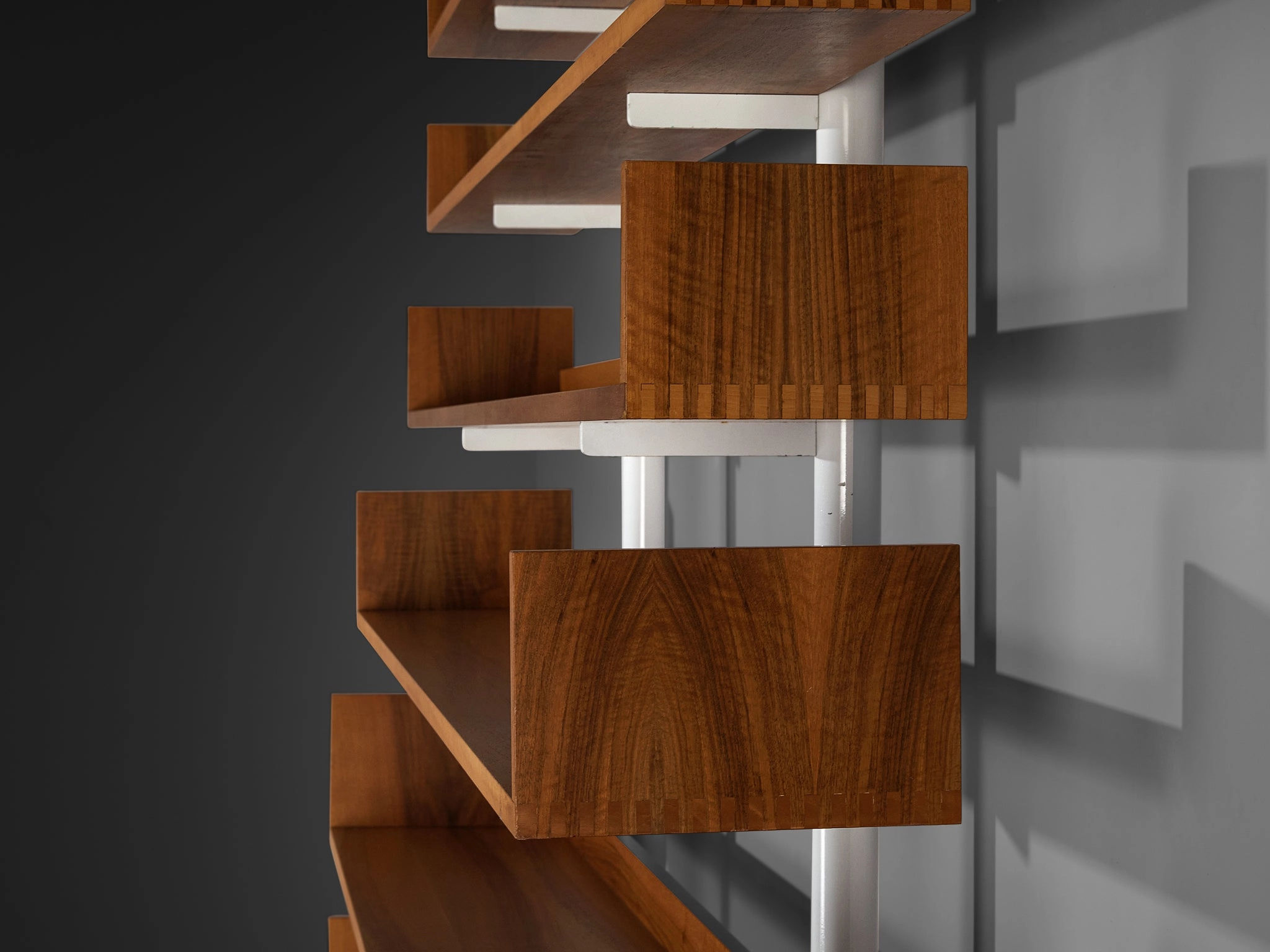 Carlo Scarpa for Bernini '795' Library in Metal and Walnut