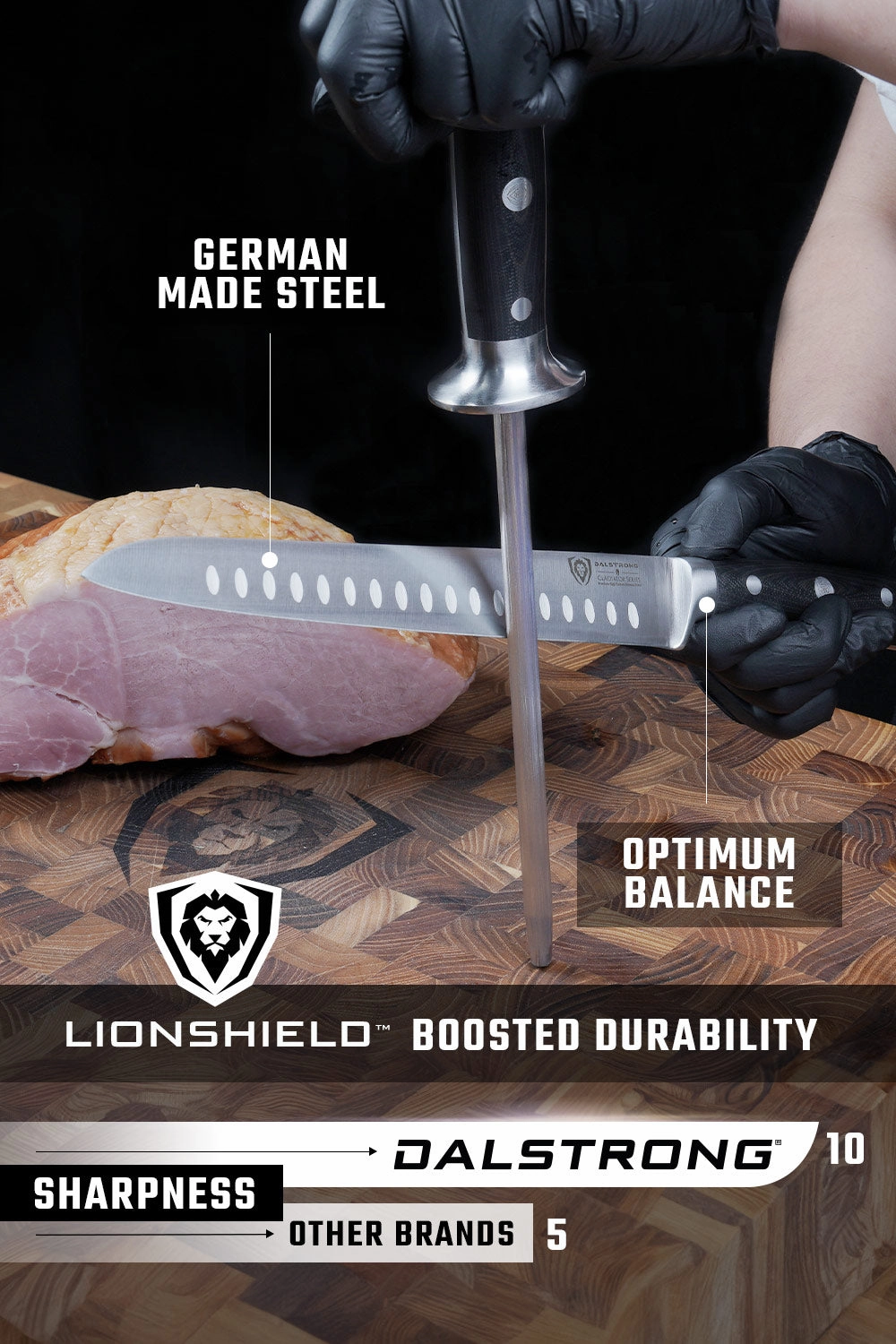 Carving Knife & Fork Set 9" | Gladiator Series | NSF Certified | Dalstrong 
