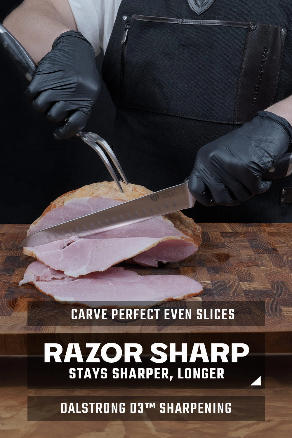 Carving Knife & Fork Set 9" | Gladiator Series | NSF Certified | Dalstrong 