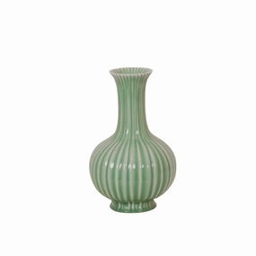 Celadon Fluted Vase vase,flower vase,home decoration