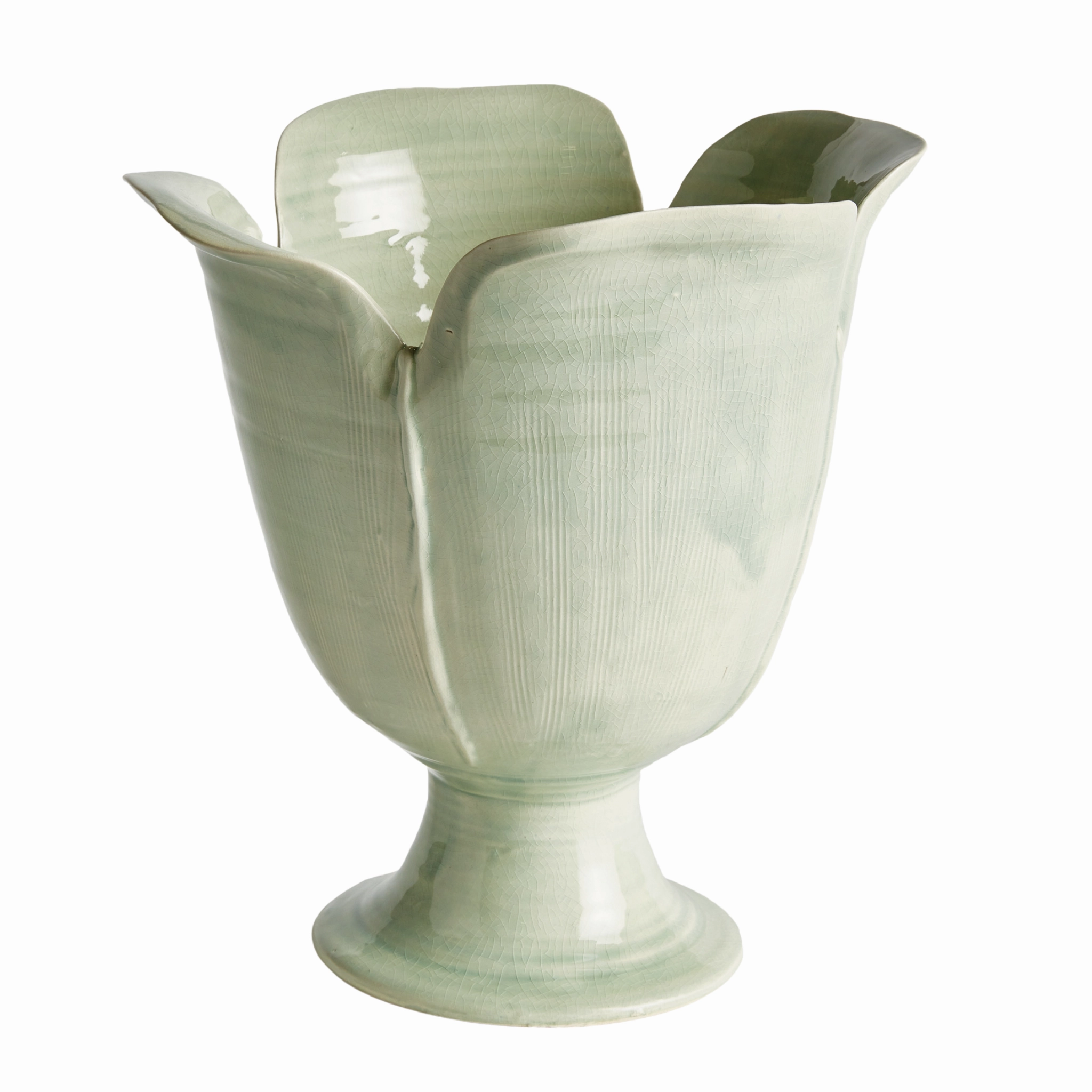 Celadon Petalo Vase- Available in Two Sizes vase,flower vase,home decoration