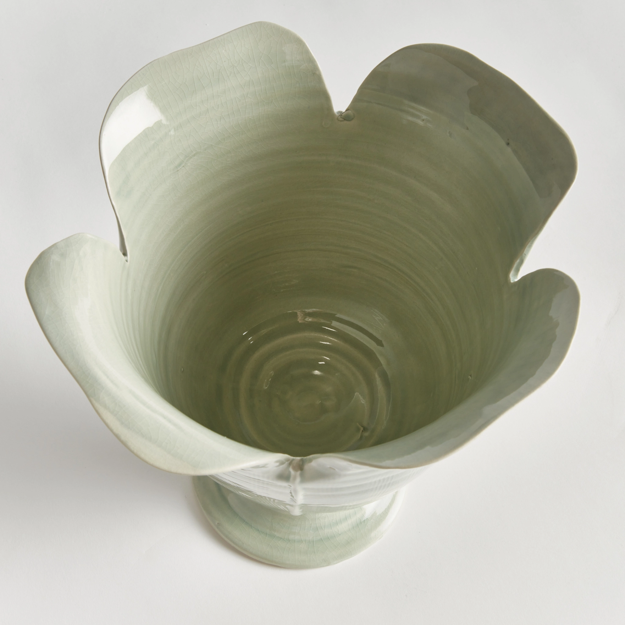 Celadon Petalo Vase- Available in Two Sizes