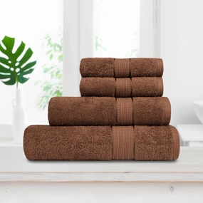 Celebration Caf Noir 4Pc Set Towel Gift Set, 450 Gsm, 100% Cotton, Solid bath towels,soft towels,bathroom textiles