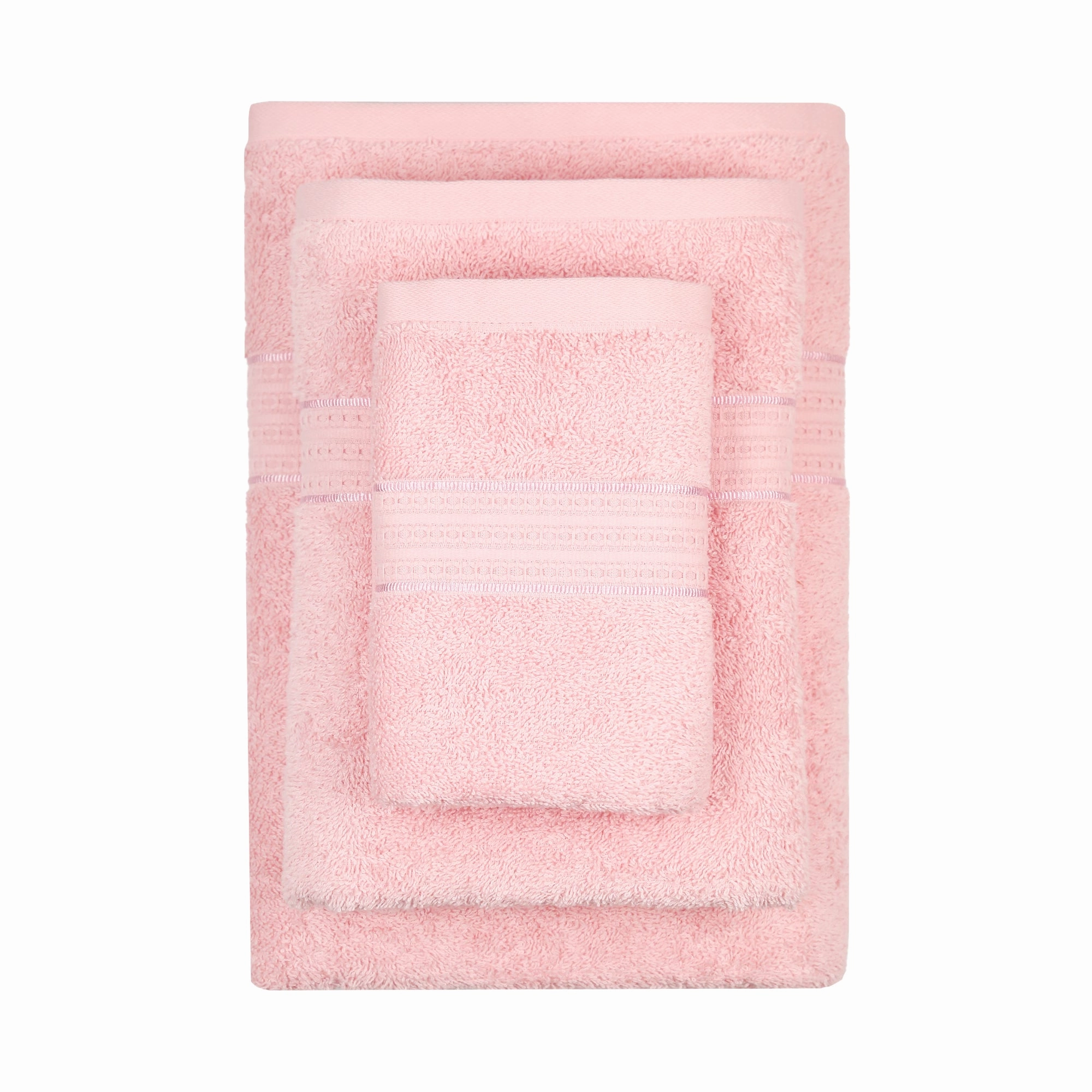 Celebration Powder Pink 4Pc Set Towel Gift Set, 450 Gsm, 100% Cotton, Solid
