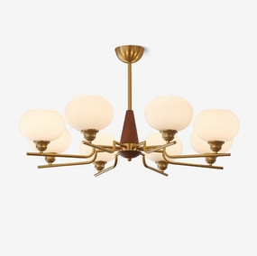 Celeste Sphere Walnut Chandelier chandelier,ceiling light,decorative lighting