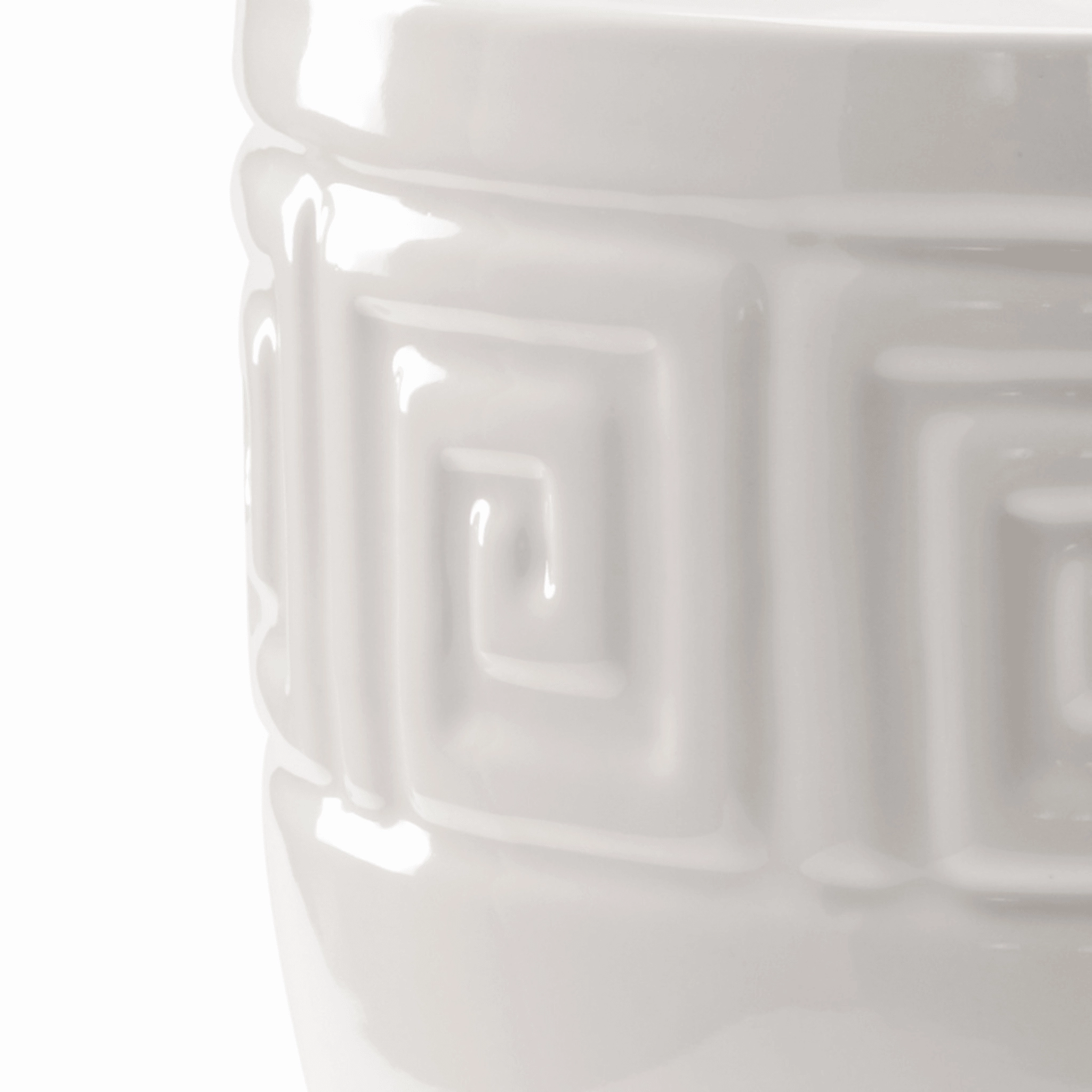 Ceramic Grecian Urn in White