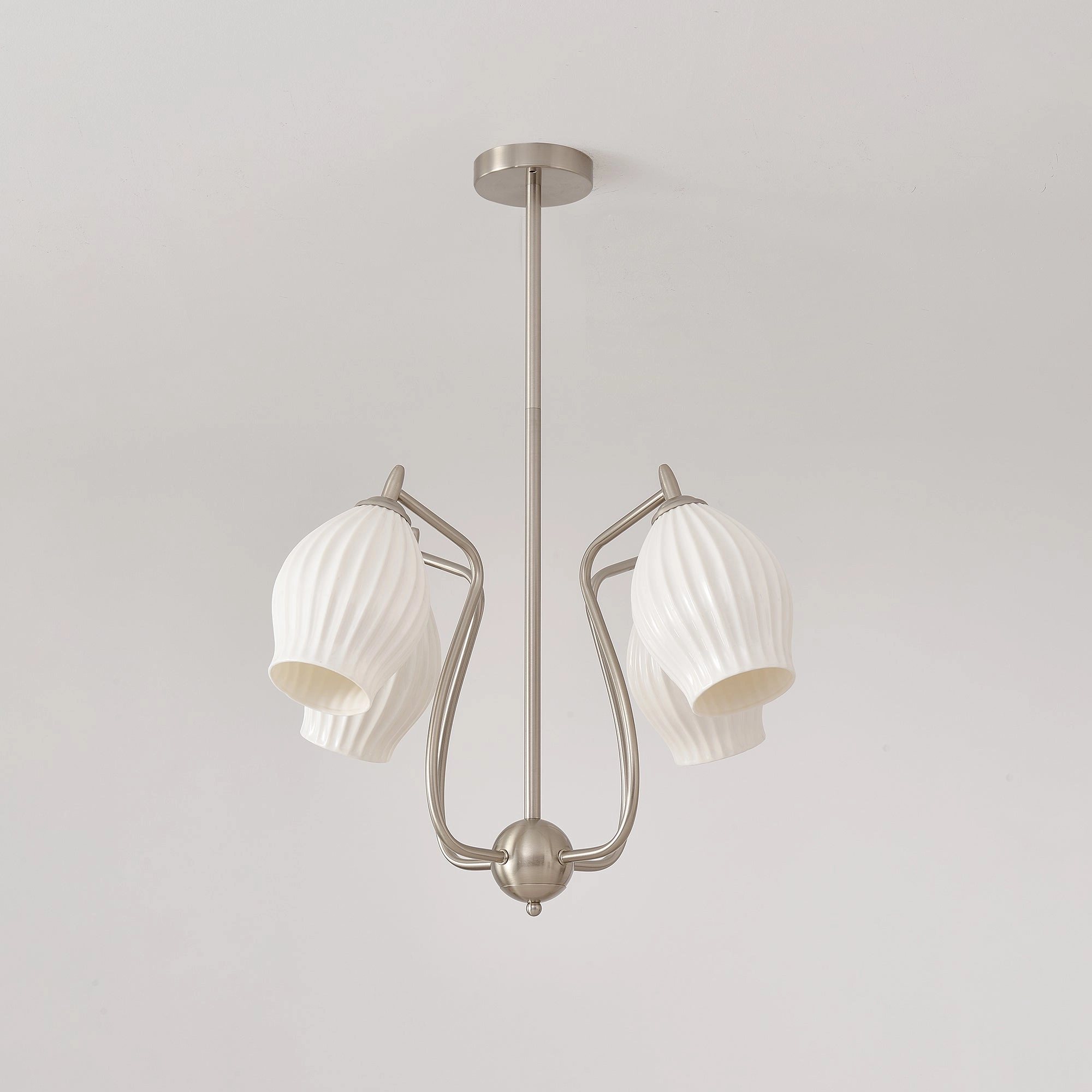 Ceramic Ribbed Chandelier