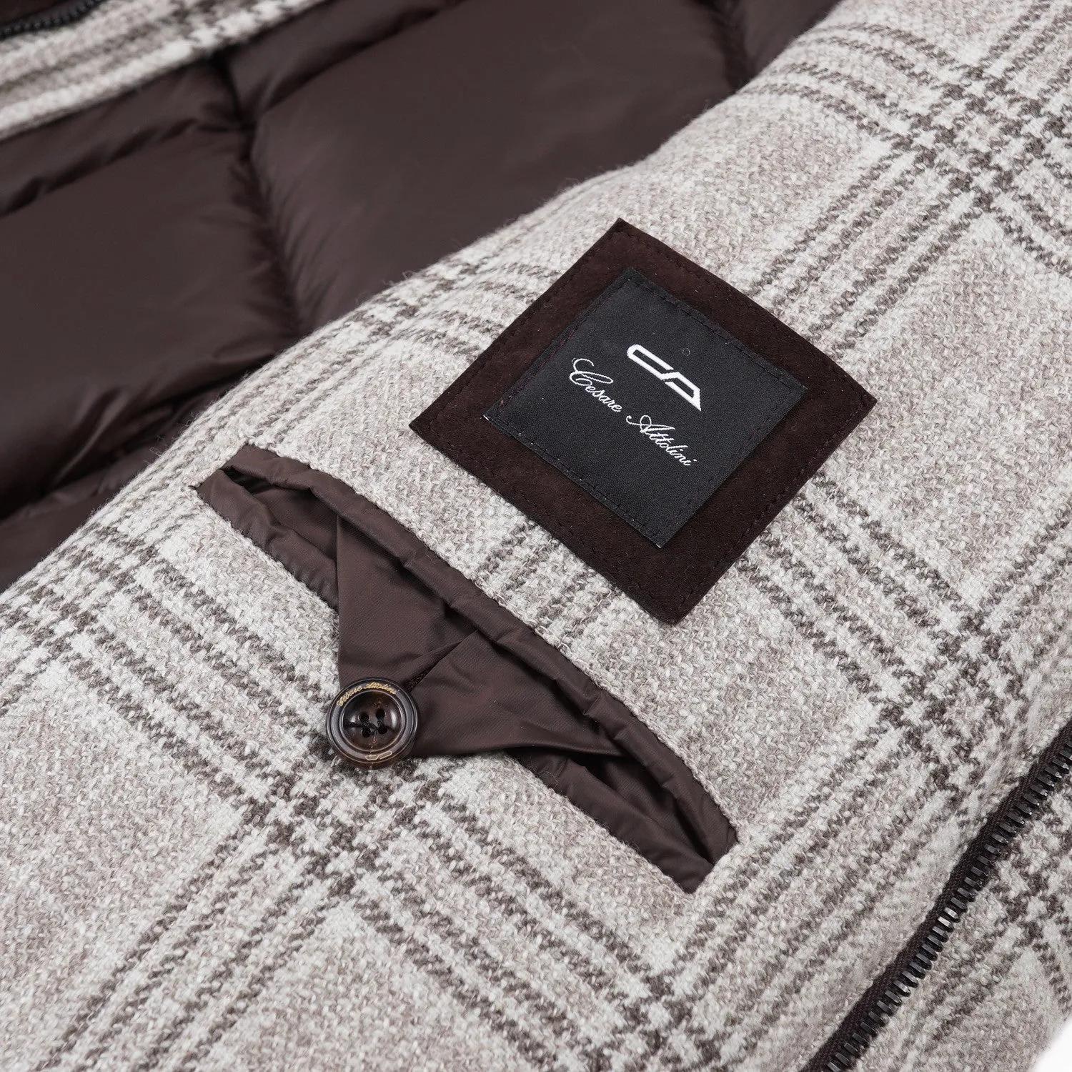 Cesare Attolini Down-Filled Quilted Wool Coat Clothing_Cesare-Attolini