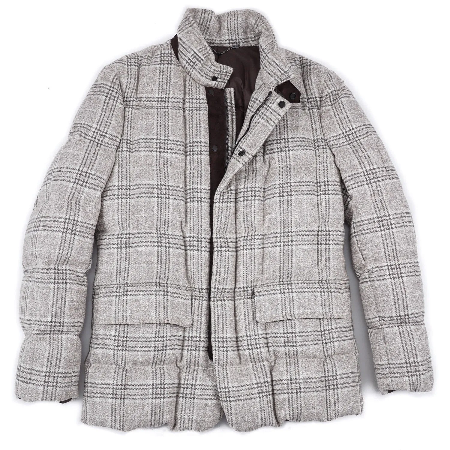 Cesare Attolini Down-Filled Quilted Wool Coat Clothing_Cesare-Attolini