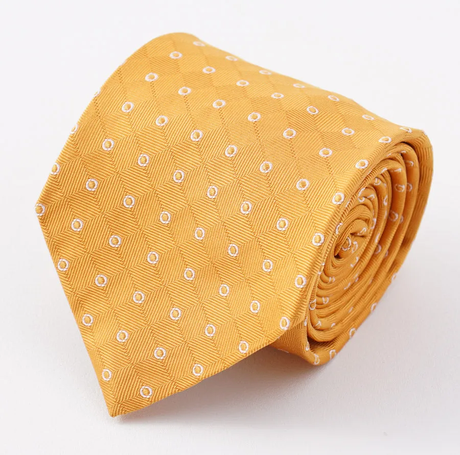 Cesare Attolini Golden Yellow Woven Silk Tie Clothing_Cesare-Attolini