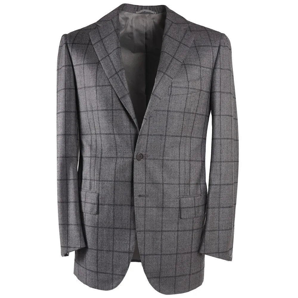 Cesare Attolini Gray Check Wool-Cashmere Suit Clothing_Cesare-Attolini