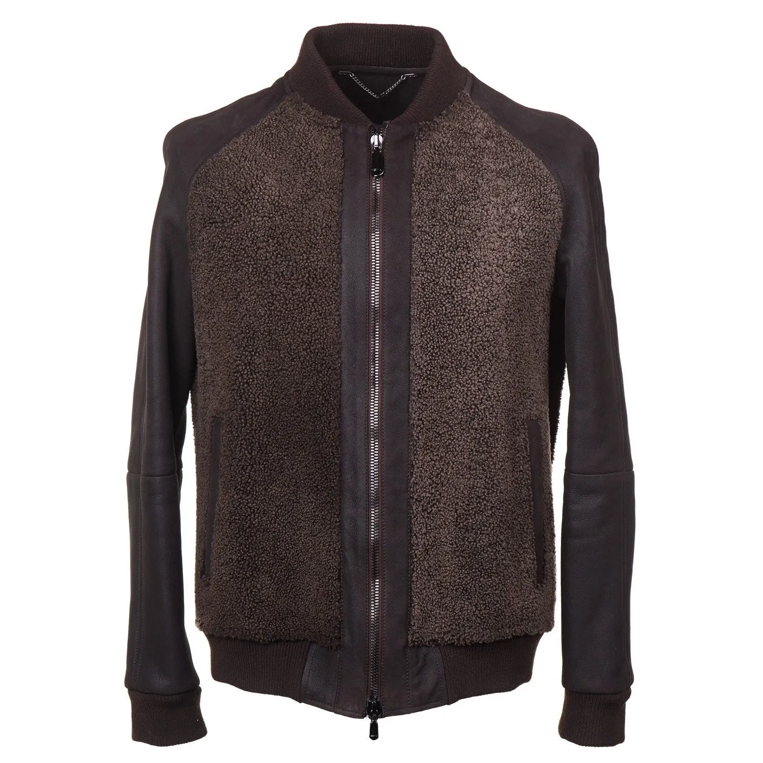 Cesare Attolini Shearling Leather Bomber Jacket Clothing_Cesare-Attolini