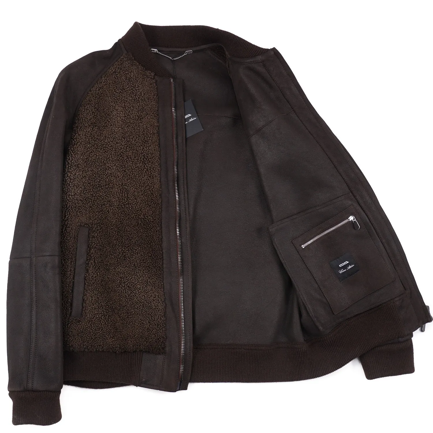 Cesare Attolini Shearling Leather Bomber Jacket Clothing_Cesare-Attolini