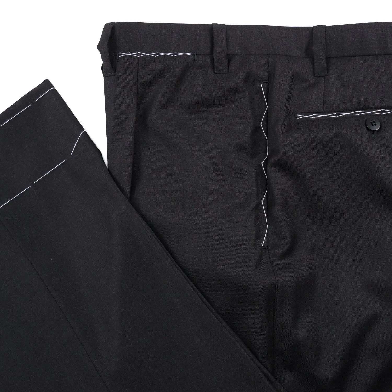 Cesare Attolini Slim-Fit Solid Charcoal Wool Suit Clothing_Cesare-Attolini