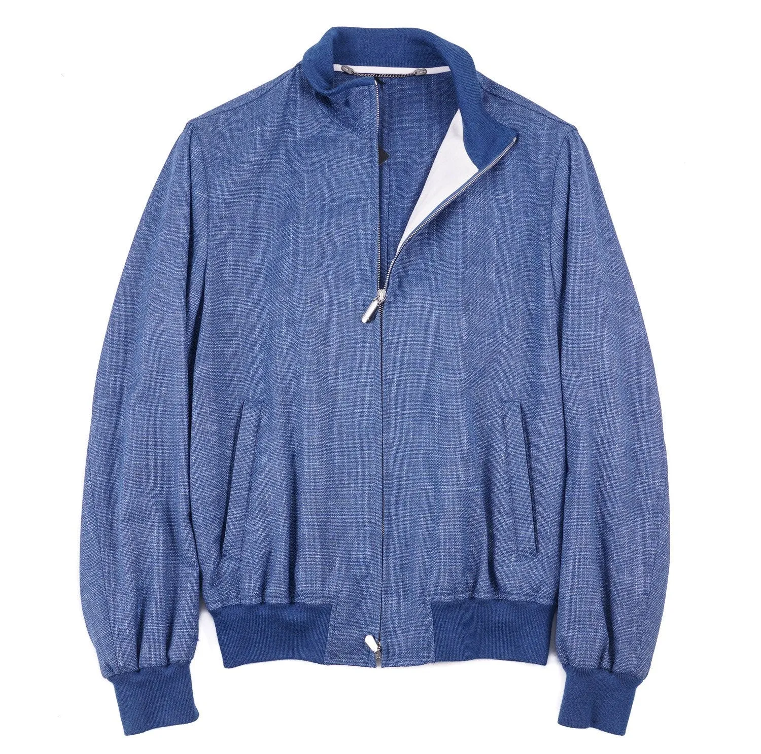 Cesare Attolini Wool-Linen-Silk Bomber Jacket Clothing_Cesare-Attolini