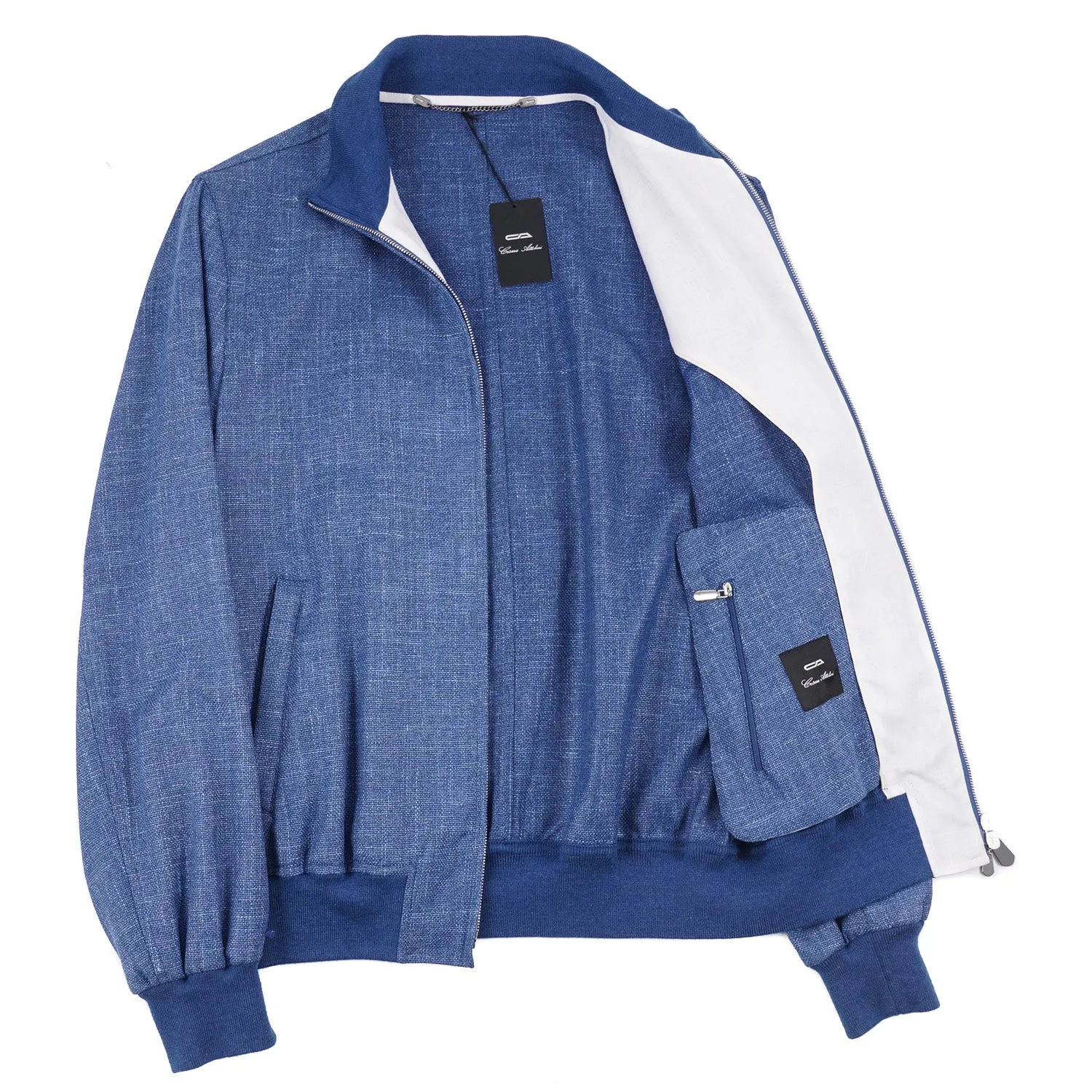 Cesare Attolini Wool-Linen-Silk Bomber Jacket Clothing_Cesare-Attolini