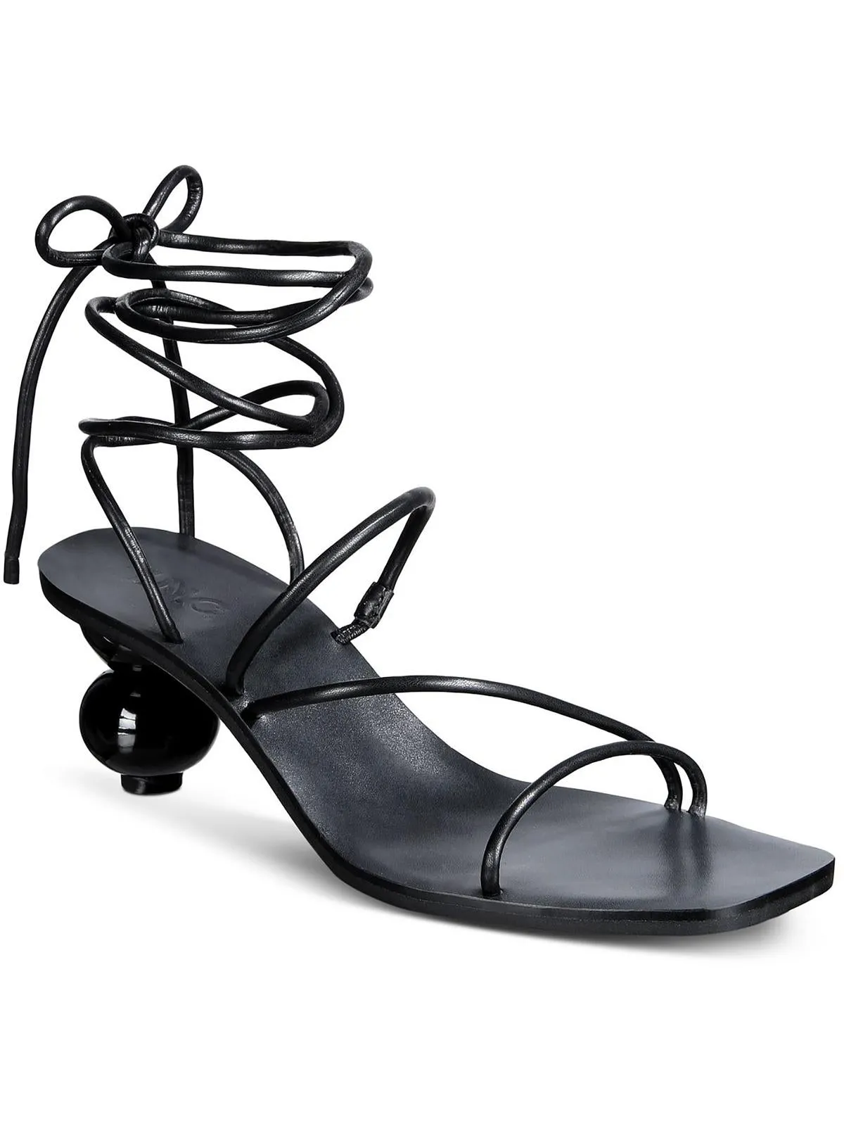 Chedel Womens Faux Leather Square Toe Heels ecco Shoes