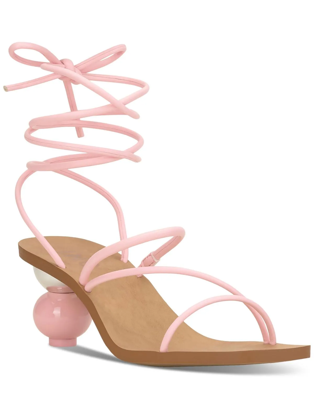 Chedel Womens Faux Leather Square Toe Heels