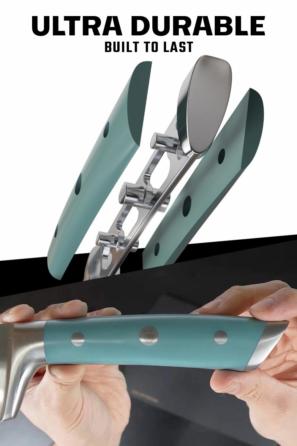 Chef Knife 8" | Aegean Teal Handle | Gladiator Series | NSF Certified | Dalstrong 