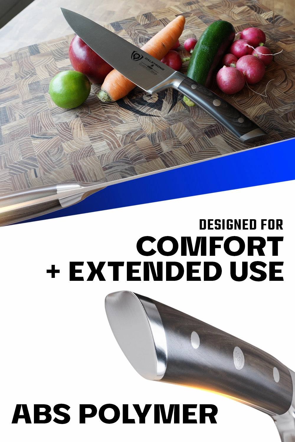 Chef Knife 8" | Faux Wood ABS Handle | Gladiator Series | NSF Certified | Dalstrong 