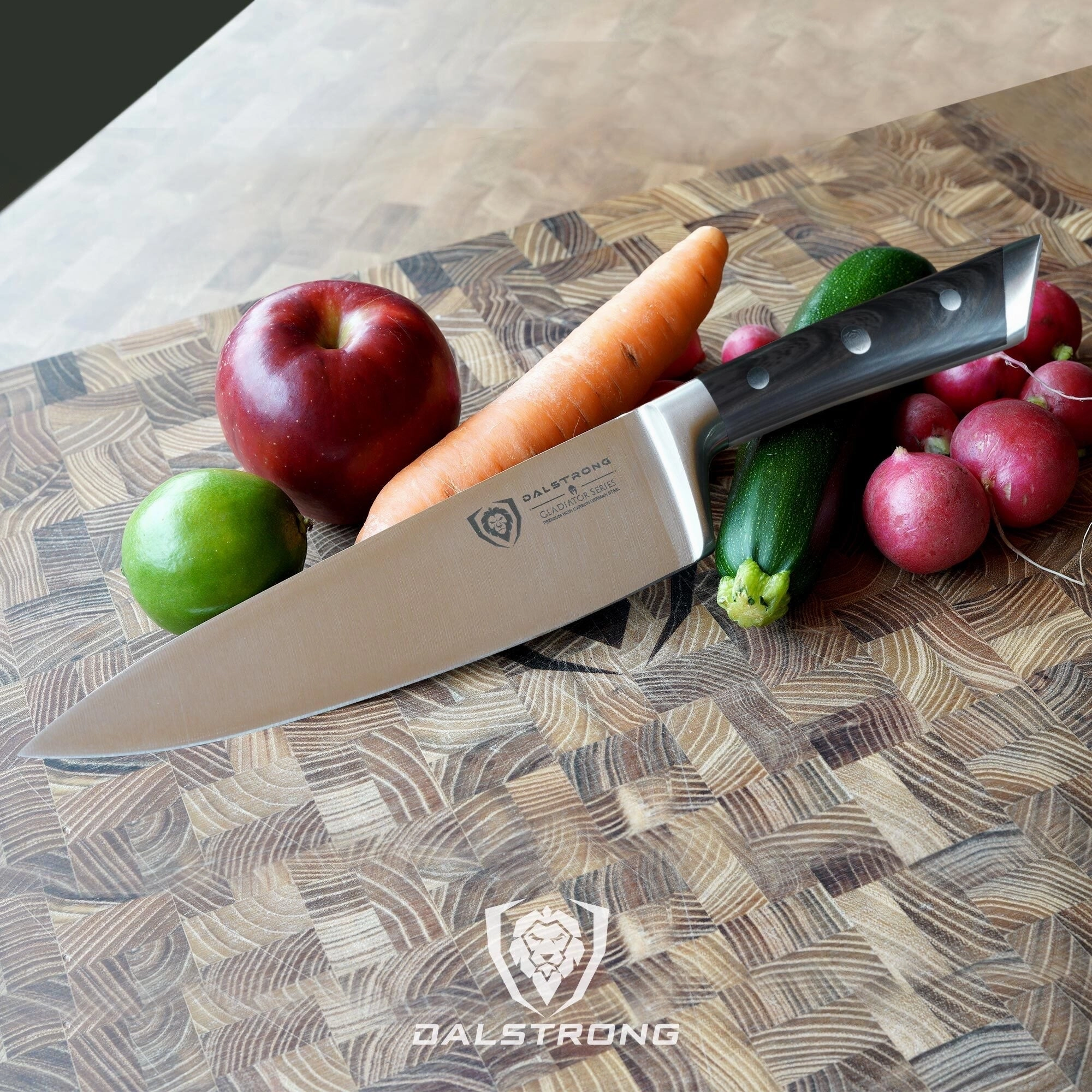 Chef Knife 8" | Faux Wood ABS Handle | Gladiator Series | NSF Certified | Dalstrong 
